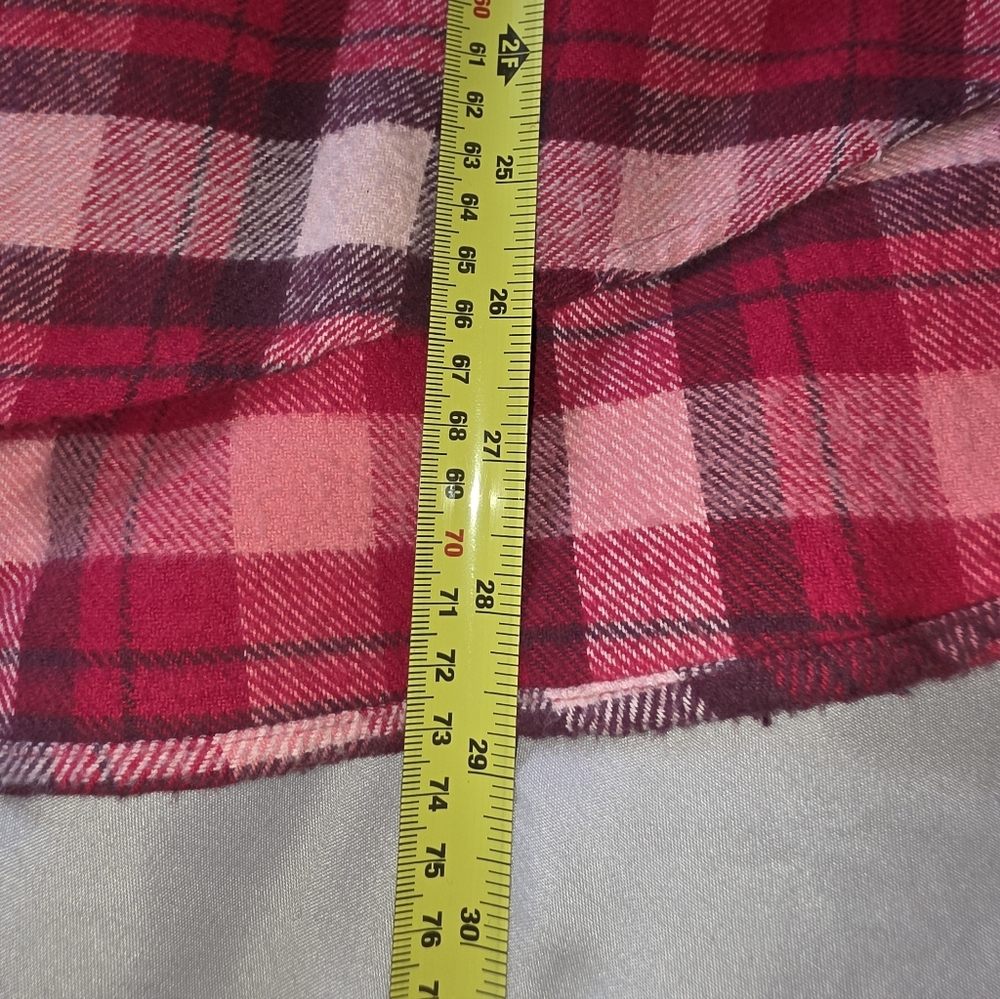 Aerie Lumber Jane Flannel Long Sleeve Oversized Button Shirt Red Plaid S - Picture 9 of 9
